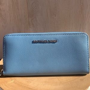Michael Kors light blue wallet